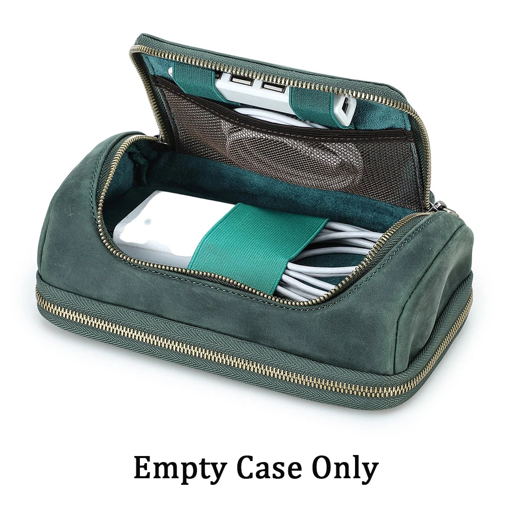 Leather Electronics Organizer Bag