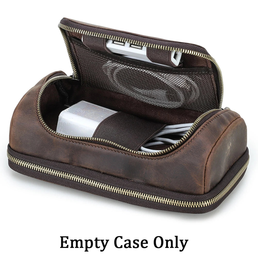 Leather Electronics Organizer Bag